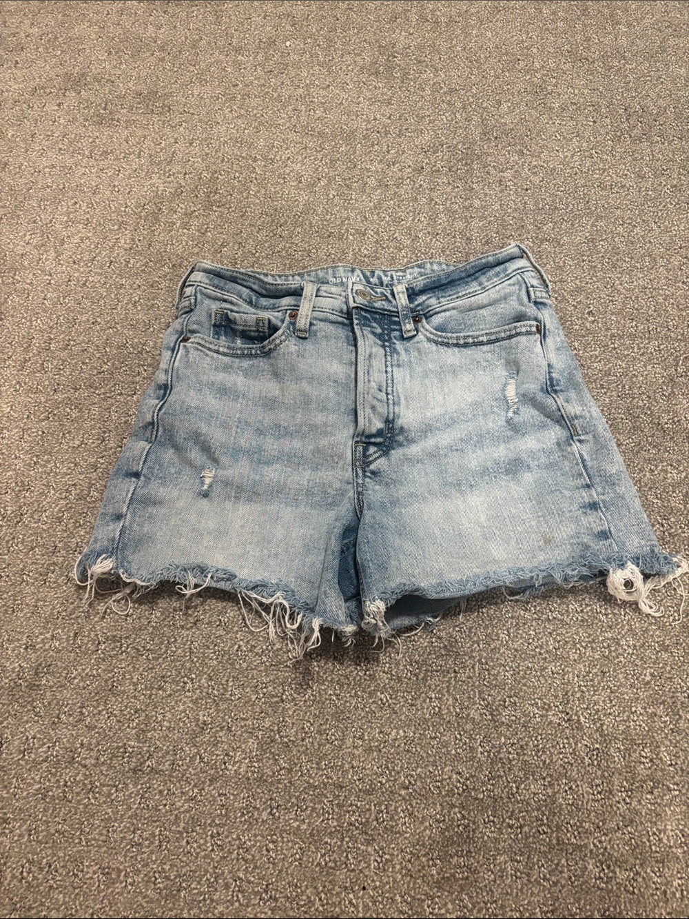 Old Navy Light Blue Distressed Denim Shorts